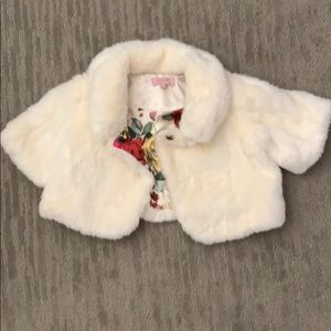 Toddler girl Ted Baker faux fur shaw 5Y